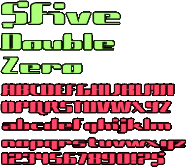 Zip file containing freeware truetype font