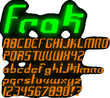 Zip file containing freeware truetype font