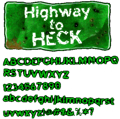 Zip file containing freeware truetype font