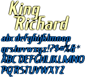 Zip file containing freeware truetype font