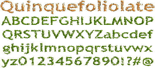 Zip file containing freeware truetype font