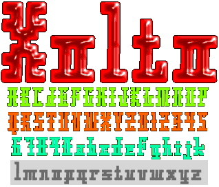 Zip file containing freeware truetype font