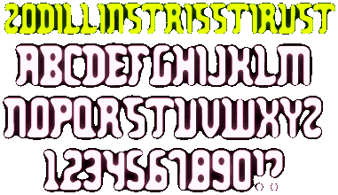 Zip file containing freeware truetype font